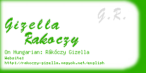 gizella rakoczy business card