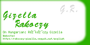 gizella rakoczy business card